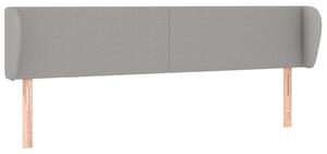 Testiera ad Orecchio Grigio Chiaro 183x23x78/88 cm in Tessuto