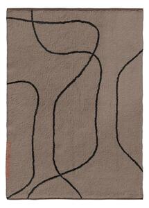 Tappeto marrone in cotone lavabile 100x140 cm Shadow – Mette Ditmer Denmark