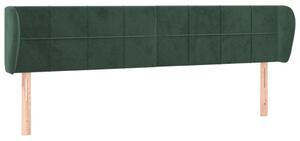 Testiera ad Orecchio Verde Scuro 183x23x78/88 cm in Velluto