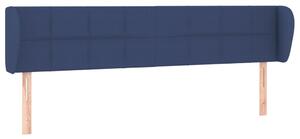 Testiera ad Orecchio Blu 163x23x78/88cm in Tessuto