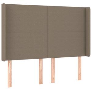 Testiera ad Orecchio Tortora 147x16x118/128 cm in Tessuto