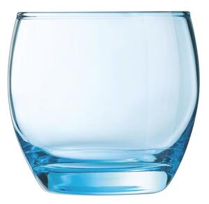 Bicchieri rocks in un fantastico colore blu ghiaccio, belli ed eleganti, capaci di suscitare gradevoli emozioni e piacevole sensazioni
