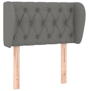 Testiera ad Orecchio Grigio Scuro 83x23x78/88 cm in Tessuto