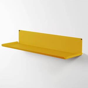 Mensola in metallo Fly-K � una mensola in metallo da muro Minimal Dimensioni 60x15x h 10 cm Portata massima 15 kg costituita da un unico elemento in acciaio verniciato Senape Ral 1005