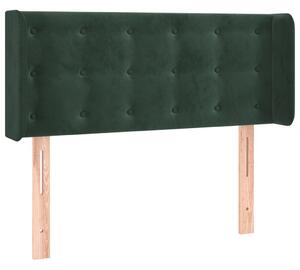 Testiera ad Orecchio Verde Scuro 93x16x78/88 cm in Velluto