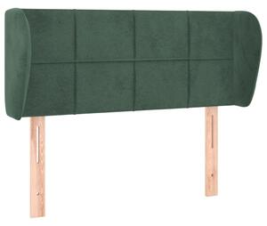 Testiera ad Orecchio Verde Scuro 93x23x78/88 cm in Velluto
