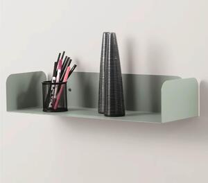 Mensola in metallo SMARTY da muro Minimal Dimensioni 40x20x h 12 cm Portata massima 17.8 kg in acciaio verniciato Verde Eucalipto RAL 150 60 10