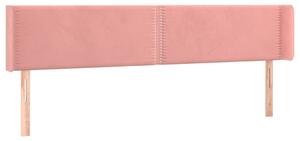 Testiera ad Orecchio Rosa 203x16x78/88 cm in Velluto