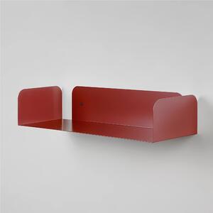 Mensola in metallo SMARTY da muro Minimal Dimensioni 40x20x h 12 cm Portata massima 17.8 kg in acciaio verniciato Rosso Terracotta