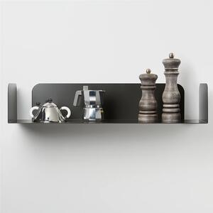 Mensola in metallo SMARTY da muro Minimal Dimensioni 40x20x h 12 cm Portata massima 17.8 kg in acciaio verniciato Grigio ombra RAL 7022