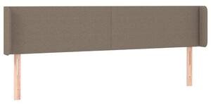 Testiera ad Orecchio Tortora 183x16x78/88 cm in Tessuto