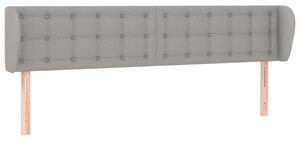 Testiera ad Orecchio Grigio Chiaro 203x23x78/88 cm in Tessuto