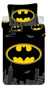 Set copripiumino e federa da bambini in cotone per letto singolo 140x200 cm Batman "The Emblem" – Jerry Fabrics