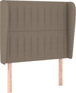 Testiera ad Orecchio Tortora 103x23x118/128 cm in Tessuto