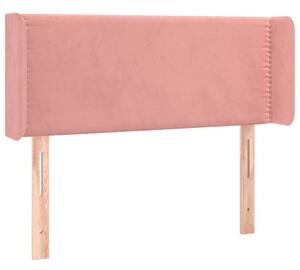 Testiera ad Orecchio Rosa 103x16x78/88 cm in Velluto