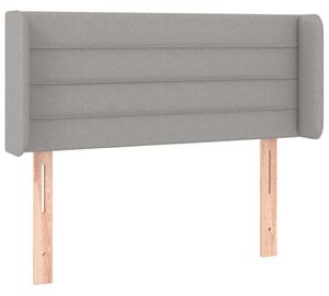 Testiera ad Orecchio Grigio Chiaro 83x16x78/88 cm in Tessuto