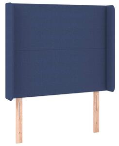 Testiera ad Orecchio Blu 83x16x118/128 cm in Tessuto