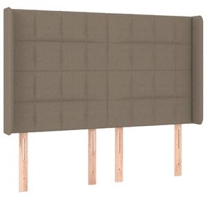 Testiera ad Orecchio Tortora 147x16x118/128 cm in Tessuto