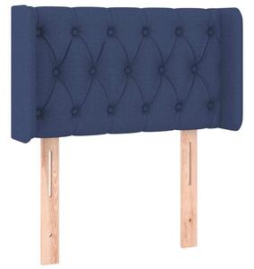 Testiera ad Orecchio Blu 83x16x78/88cm in Tessuto