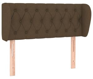 Testiera ad Orecchio Marrone Scuro 103x23x78/88 cm in Tessuto