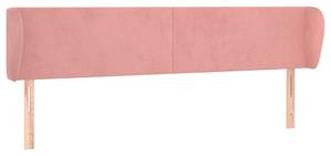 Testiera ad Orecchio Rosa 203x23x78/88 cm in Velluto