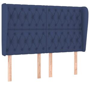 Testiera ad Orecchio Blu 163x23x118/128 cm in Tessuto