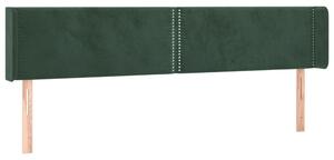 Testiera ad Orecchio Verde Scuro 203x16x78/88 cm in Velluto