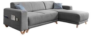 Divano angolare grigio allungabile e con contenitore Classy Sophie – Miuform
