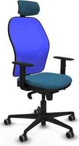 Sedia da ufficio con poggiatesta Piqueras y Crespo 1D036G2 Blu Verde petrolio