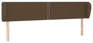 Testiera ad Orecchio Marrone Scuro 183x23x78/88 cm in Tessuto