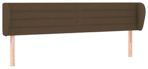 Testiera ad Orecchio Marrone Scuro 183x23x78/88 cm in Tessuto