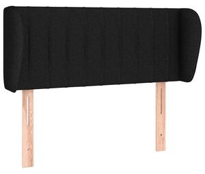 Testiera ad Orecchio Nera 83 x 23 x 78/88 cm in Tessuto
