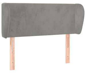 Testiera ad Orecchio Grigio Chiaro 83x23x78/88 cm in Velluto
