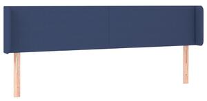 Testiera ad Orecchio Blu 163x16x78/88cm in Tessuto