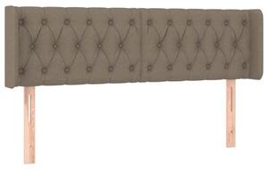 Testiera ad Orecchio Tortora 163x16x78/88 cm in Tessuto