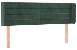 Testiera ad Orecchio Verde Scuro 147x16x78/88 cm in Velluto