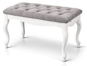 Panca in legno con seduta trapuntata – BLANCA