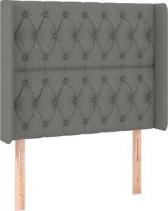 Testiera ad Orecchio GrigioScuro 103x16x118/128cm inTessuto