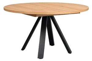 Tavolo da pranzo rotondo pieghevole in rovere naturale ø 135 cm Maddock - Rowico