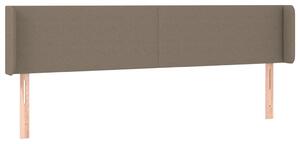 Testiera ad Orecchio Tortora 163x16x78/88 cm in Tessuto