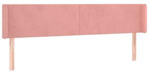 Testiera ad Orecchio Rosa 163x16x78/88 cm in Velluto