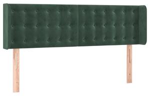 Testiera ad Orecchio Verde Scuro 147x16x78/88 cm in Velluto