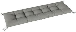 Cuscino per Chaise Lounge 198 x 65 cm da Esterno UV50+ Imbottitura in Cotone PP Grigio Chiaro