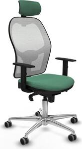 Sedia da ufficio con poggiatesta Piqueras y Crespo 1D086G2 Verde smeraldo