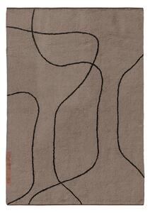 Tappeto marrone in cotone lavabile 140x200 cm Shadow – Mette Ditmer Denmark