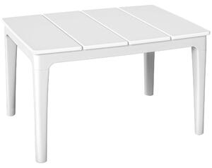 Tavolino da Caffè da Giardino 70x53x39 cm Bianco in PP Crema