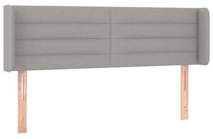 Testiera ad Orecchio Grigio Chiaro 147x16x78/88 cm in Tessuto