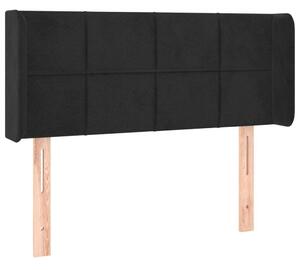 Testiera ad Orecchio Nera 83x16x78/88 cm in Velluto