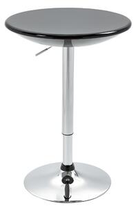 HOMCOM Tavolo Rotondo da Bar Nero, con Piano Girevole, Altezza Regolabile, Base in Acciaio, Φ61x76-97cm, Design Moderno e Funzionale|Aosom