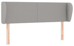 Testiera ad Orecchio Grigio Chiaro 147x23x78/88 cm in Tessuto